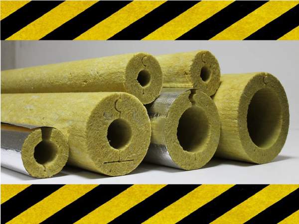 Теплоизоляционные цилиндры из минваты с фольгой