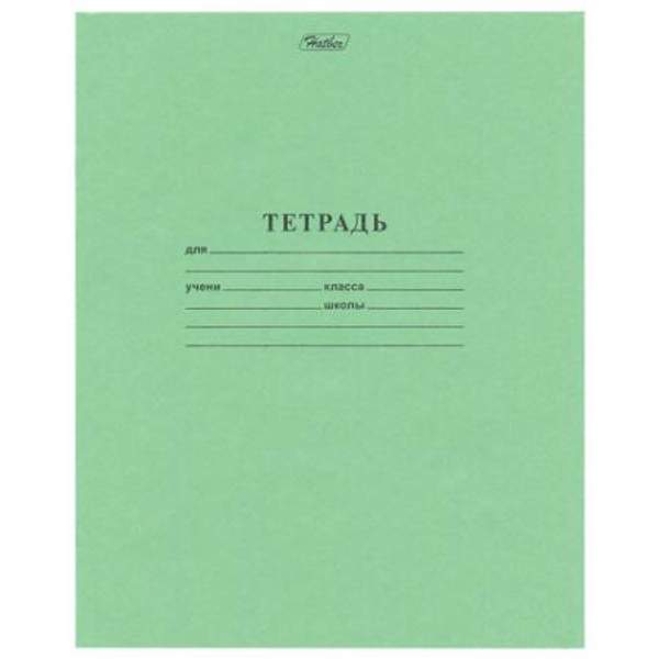 Тетрадь ЗЕЛЁНАЯ обложка 12 л., линия с полями, офсет, "HATBER", 12Т5D(С)2(T52433)