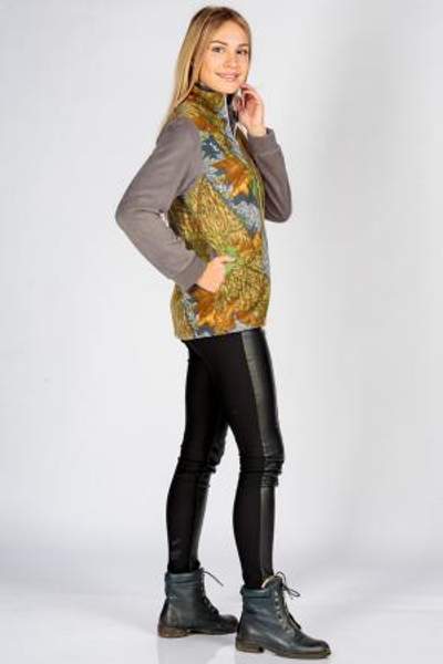 Толстовка женская Ирма-3 коричнево-серый +size
