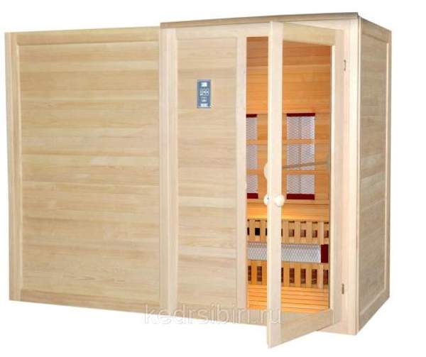 Трехместная инфракрасная сауна (90/200/200)(керамика)