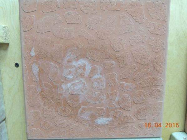 Тротуарная плитка 250х250х25 Галька красная