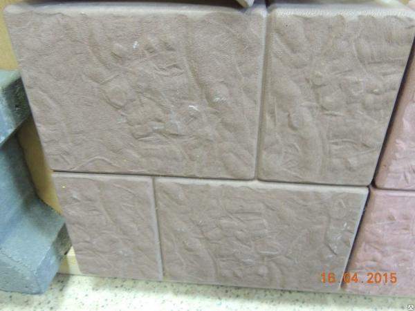 Тротуарная плитка 250х250х45 Брук монолит коричневая