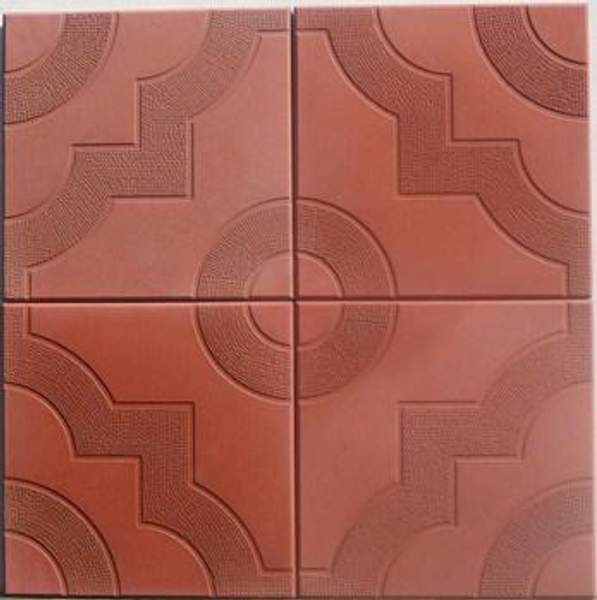 Тротуарная плитка 300х300х30 Ажур(Фантазия) красная