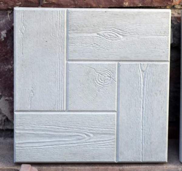 Тротуарная плитка 300х300х30 Калифорния под дерево серая