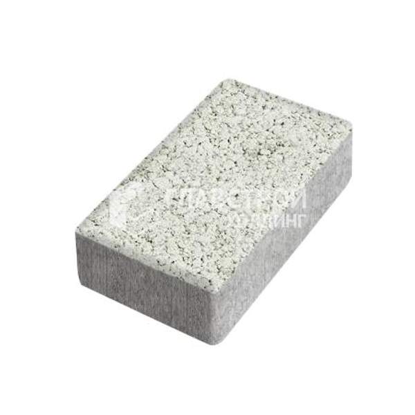 Тротуарная плитка «Брусчатка», белая, с мраморной крошкой, 6 см