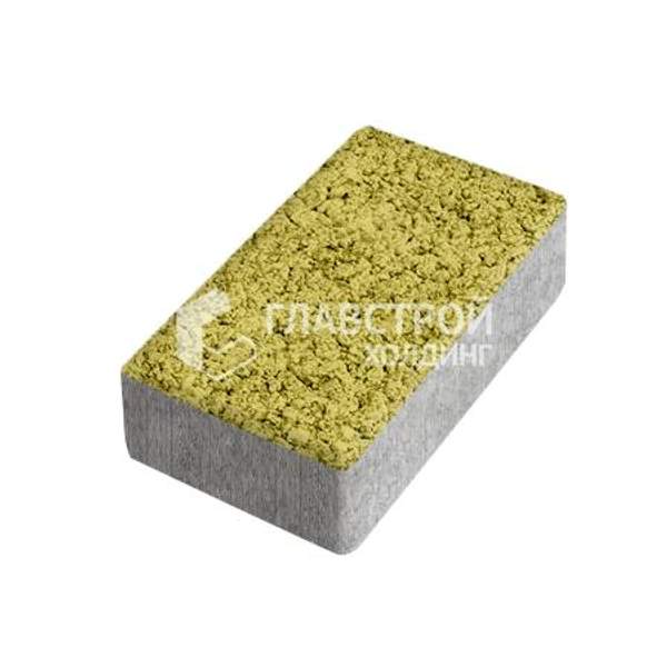 Тротуарная плитка «Брусчатка», горчичная, с имитацией гранита, 8 см