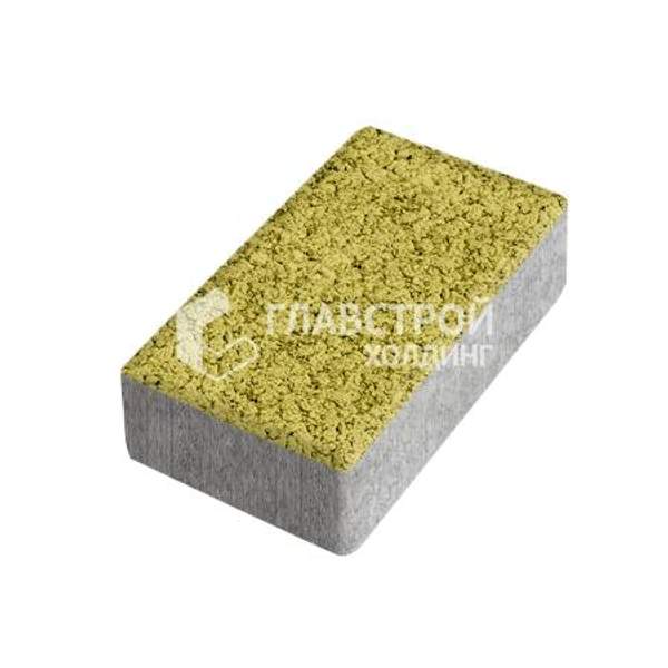 Тротуарная плитка «Брусчатка», горчичная, с мраморной крошкой, 6 см