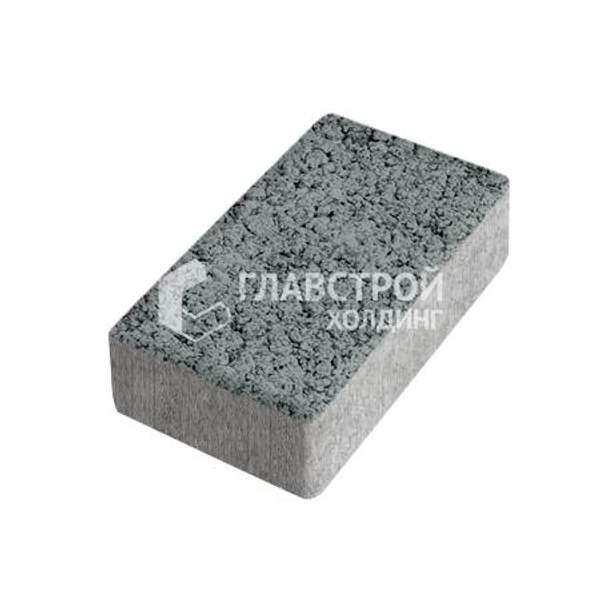 Тротуарная плитка «Брусчатка», графитовая, с имитацией гранита, 6 см