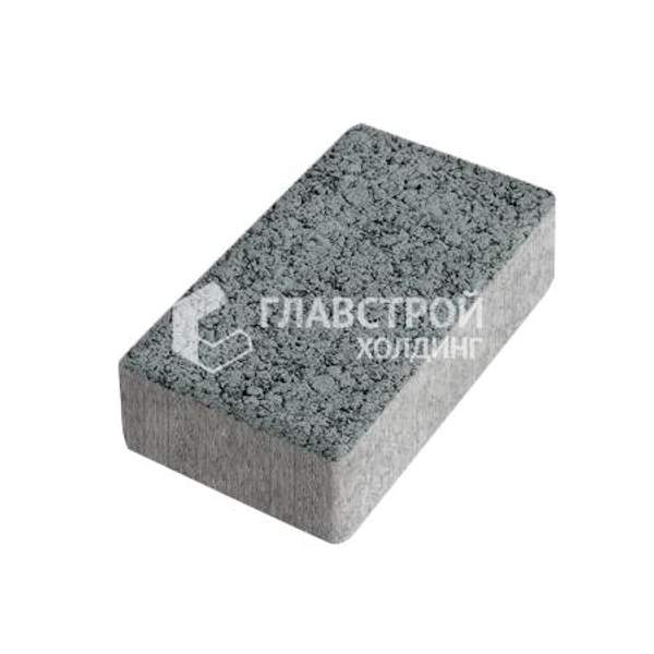 Тротуарная плитка «Брусчатка», графитовая, с мраморной крошкой, 10 см