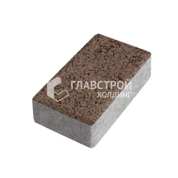 Тротуарная плитка «Брусчатка», коричневая, с имитацией гранита, 6 см