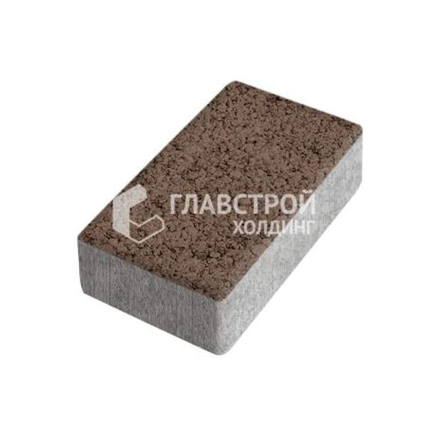 Тротуарная плитка «Брусчатка», коричневая, с мраморной крошкой, 10 см