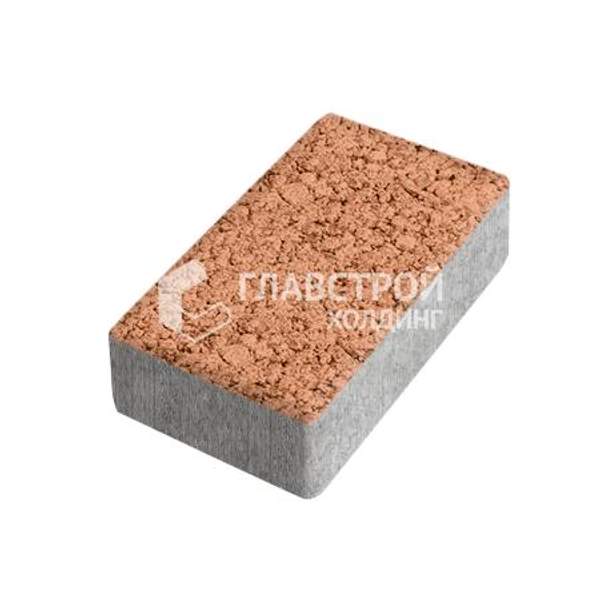 Тротуарная плитка «Брусчатка», оранжевая, с имитацией гранита, 4 см