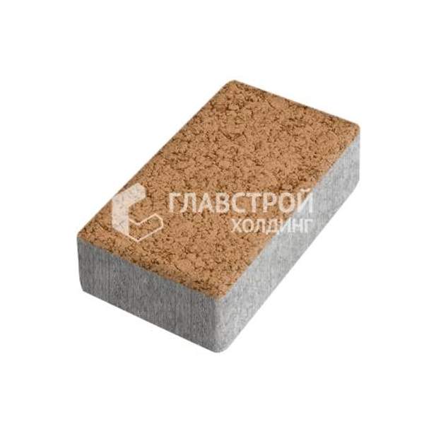 Тротуарная плитка «Брусчатка», терракотовая, с мраморной крошкой, 6 см