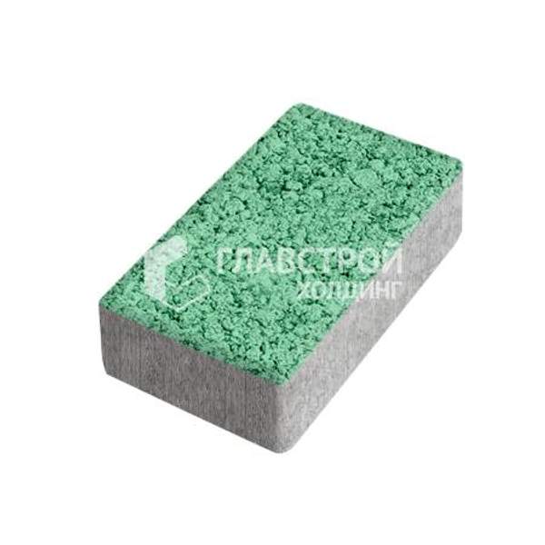 Тротуарная плитка «Брусчатка», зеленая, с имитацией гранита, 6 см