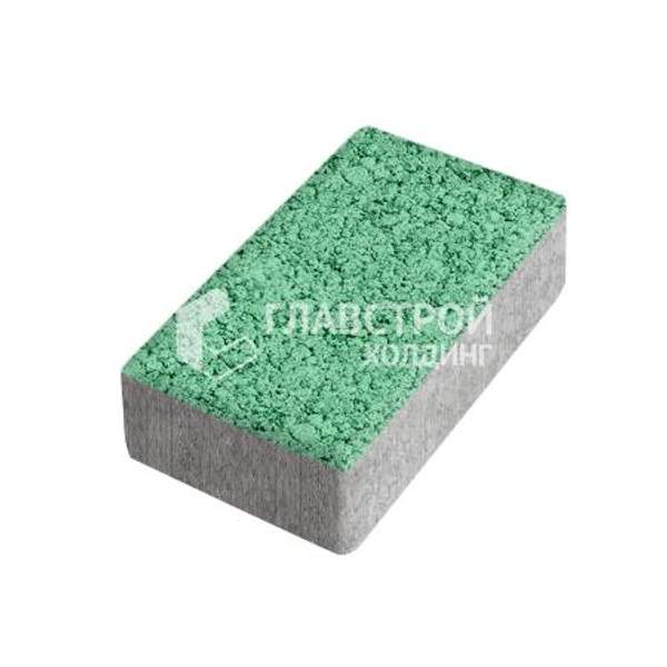 Тротуарная плитка «Брусчатка», зеленая, с мраморной крошкой, 6 см