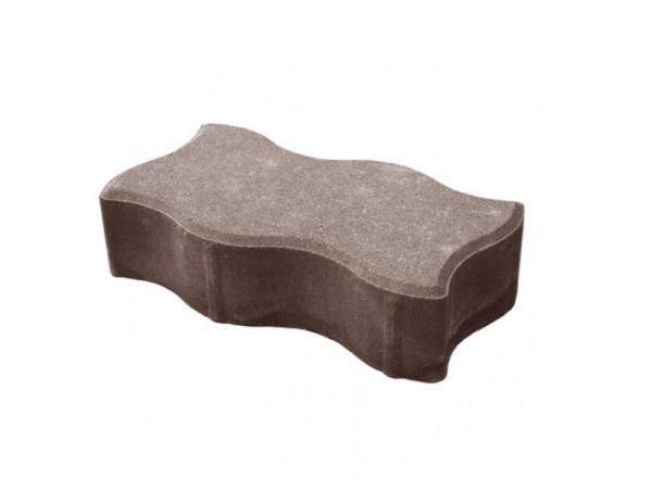 Тротуарная плитка купить Московская область ВОЛНА вибропресссованная 238х158х60 (коричневая)