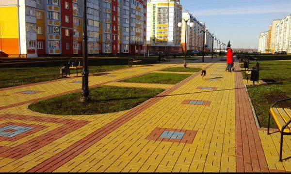 Тротуарная плитка Прямоугольник Лайн Monocolor Native 40 мм