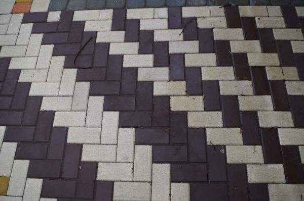 Тротуарная плитка Прямоугольник Лайн серая, гладкая, 40 мм