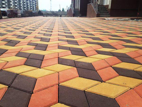 Тротуарная плитка Ромб MonoColor гладкая