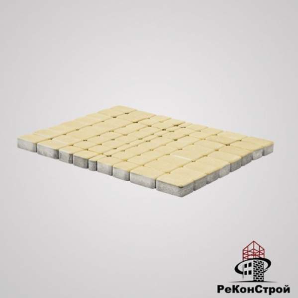 Тротуарная вибропрессованная плитка, брусчатка BRAER, Классико, Песочный, Грифельный, Серебристый