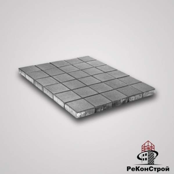 Тротуарная вибропрессованная плитка Лувр, Серый, BRAER Лучшая цена.