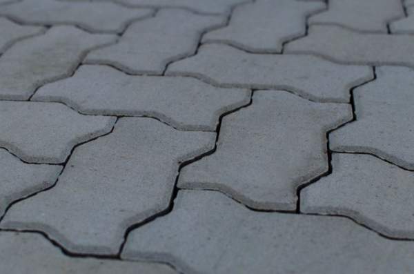 Тротуарная вибропрессованная плитка Волна, Серый, BRAER, с доставкой на объект!