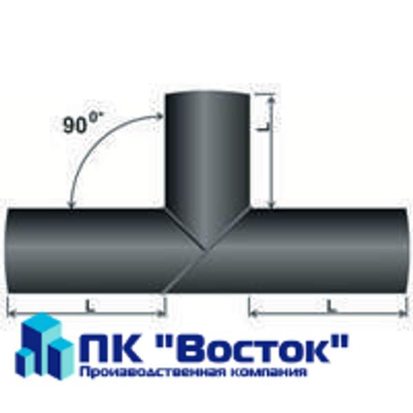 Тройник пнд SDR 17 Ду 630 мм сварной вода