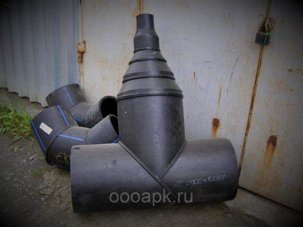 Тройник сварной 400х110х400 мм ПЭ100 SDR17 (неравнопроходной)