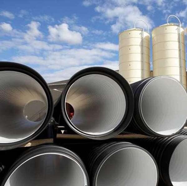 Труба гофрированная SN8 с раструбом D110/94мм (6 метров) для безнапорной канализации