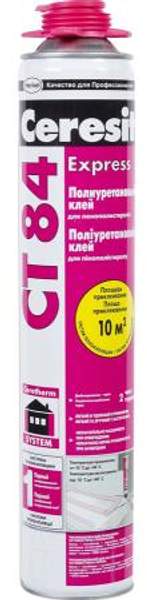 ЦЕРЕЗИТ СТ-84 полиуретановый клей для пенополистирола (850мл) / CERESIT CT84 полиуретановый пена-клей для пенополистирола (850мл)