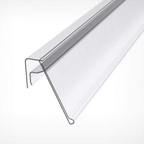 Ценникодержатель на корзины из металлических прутьев KE39, цвет прозрачный