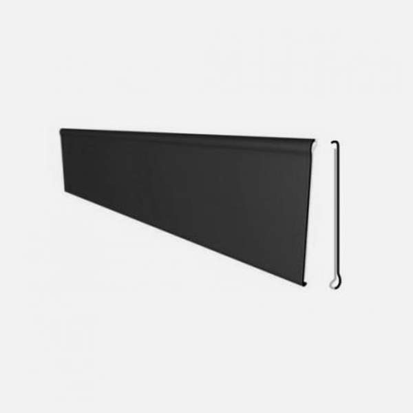 Ценникодержатель полочный самоклеющийся DBR39 длина 1000 мм, высота 39мм, цвет черный