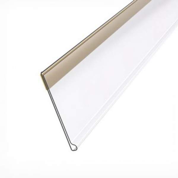 Ценникодержатель полочный самоклеющийся DBR39 длина 1000 мм, высота 39мм, цвет прозрачный