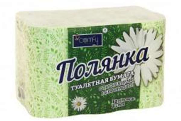 Туалетная бумага Comfy "Полянка" 12 рулонов