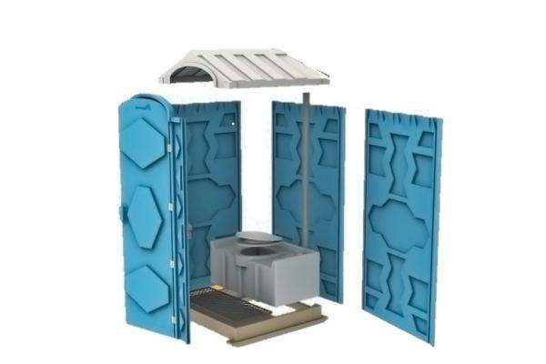 Туалетная кабина "Эконом" в разобранном виде