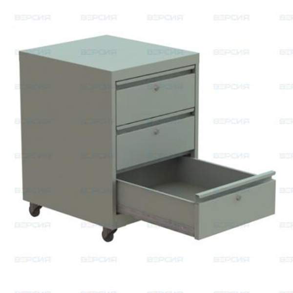 Тумба для офиса (3 ящика+колеса)