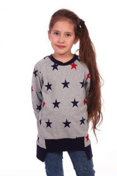 Туника детская Звездопад серый