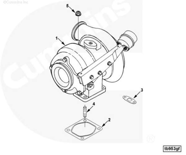 Турбина Cummins CGe280 Holset HX40G 4089443 4035100 4035104 3536348