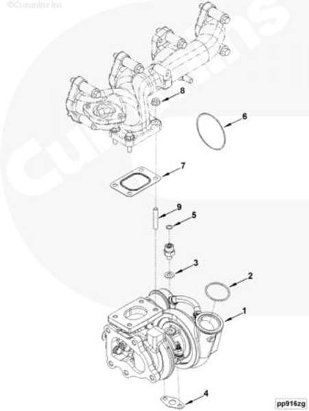 Турбокомпрессор Holset HE200WG Cummins ISF 3.8 3773119 3790133 4309411 5350917 5324808