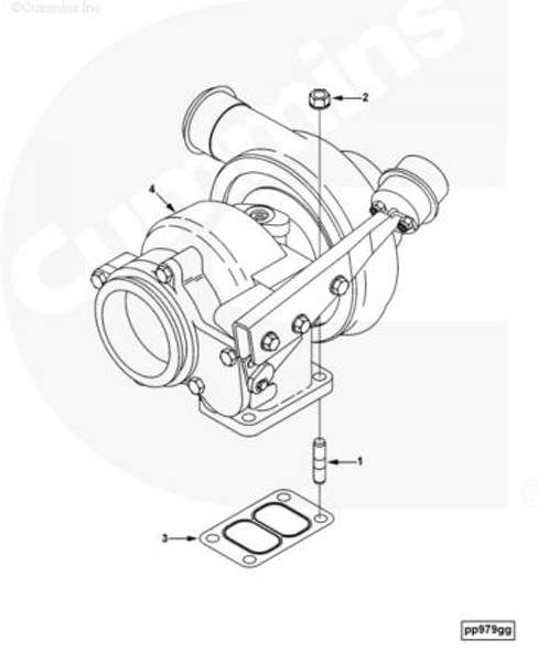 Турбокомпрессор Holset HX40W Cummins QSC 4040245 4090010 4040246 4040247