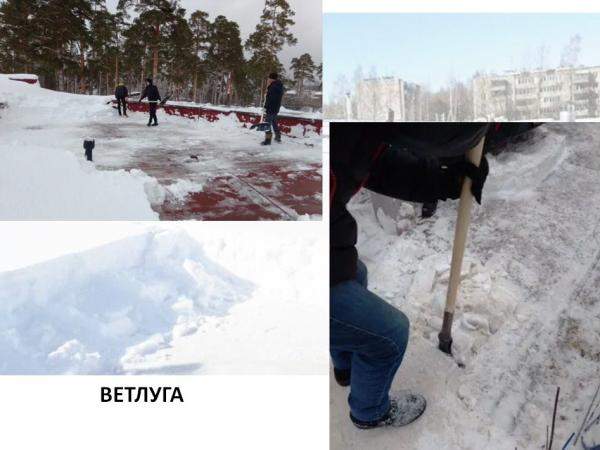 Уборка снега, чистка крыш, наледи в г. Ветлуга