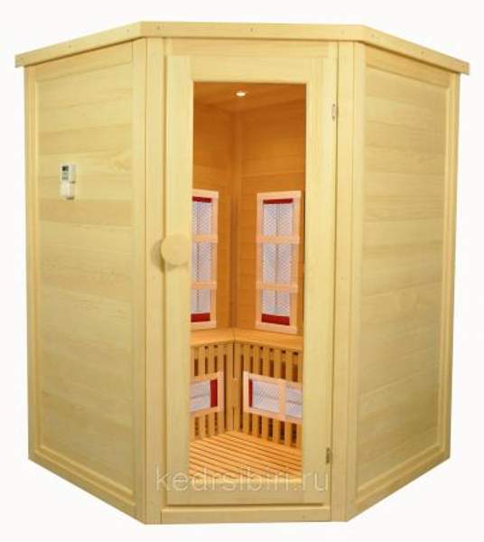Угловая шестиместная инфракрасная сауна (200/200/200)(керамика)
