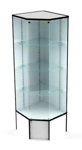 Угловая стеклянная торговая витрина "Универсал" №-403