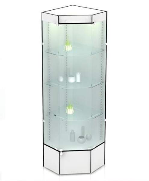 Угловая стеклянная торговая витрина "Универсал" №704