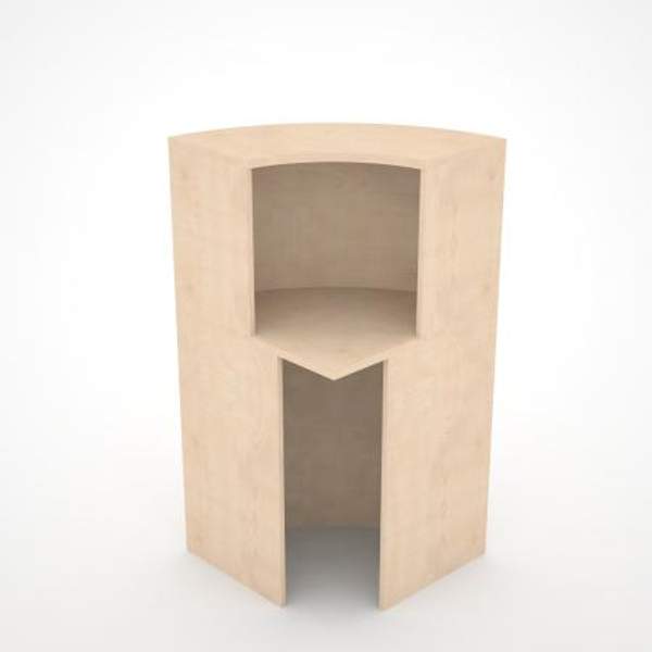 Угловой элемент стойки ресепшн (700 мм) ЭСРУ-1/7 с прямыми ногами