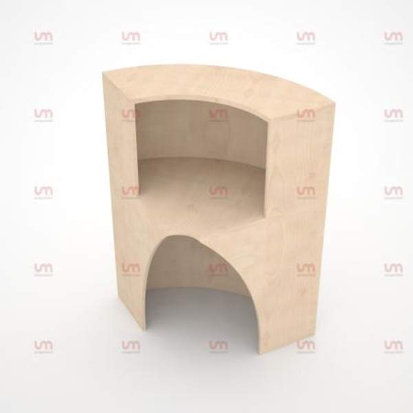 Угловой элемент стойки ресепшн (700 мм) ЭСРУ