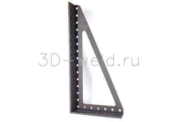 Угловой кронштейн широкий 750х350х100 мм усиленный D16 3D-Weld