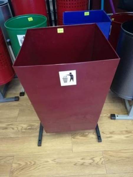 Уличная металлическая большая урна для мусора Уралочка 45 л 570х380х350 мм