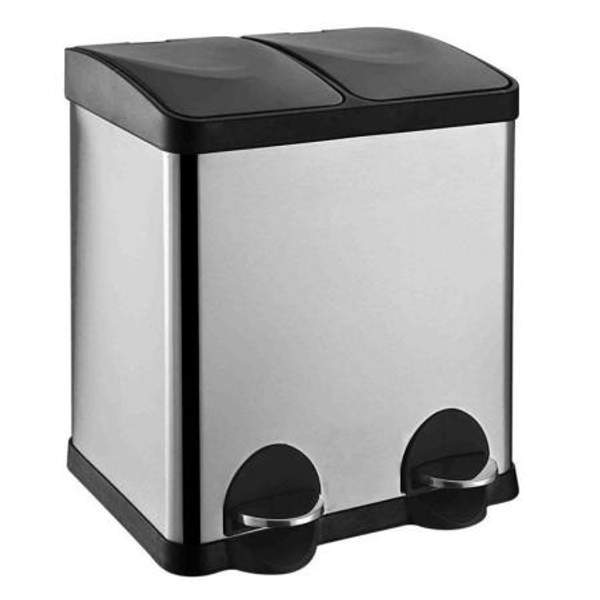 Уличная урна для раздельного сбора мусора 2 секции с педалью Санакс