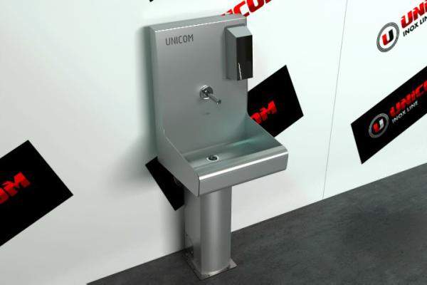 Умывальник бесконтактный на стойке 1-секционный UNICOM UBS-01S